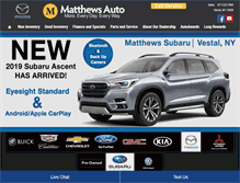Tablet Screenshot of matthewsauto.com